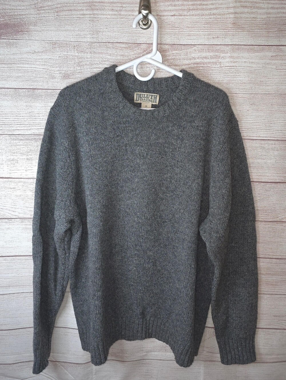 Duluth Trading Co 100% Shetland Wool Men's Crew Neck Sweater Size XL
